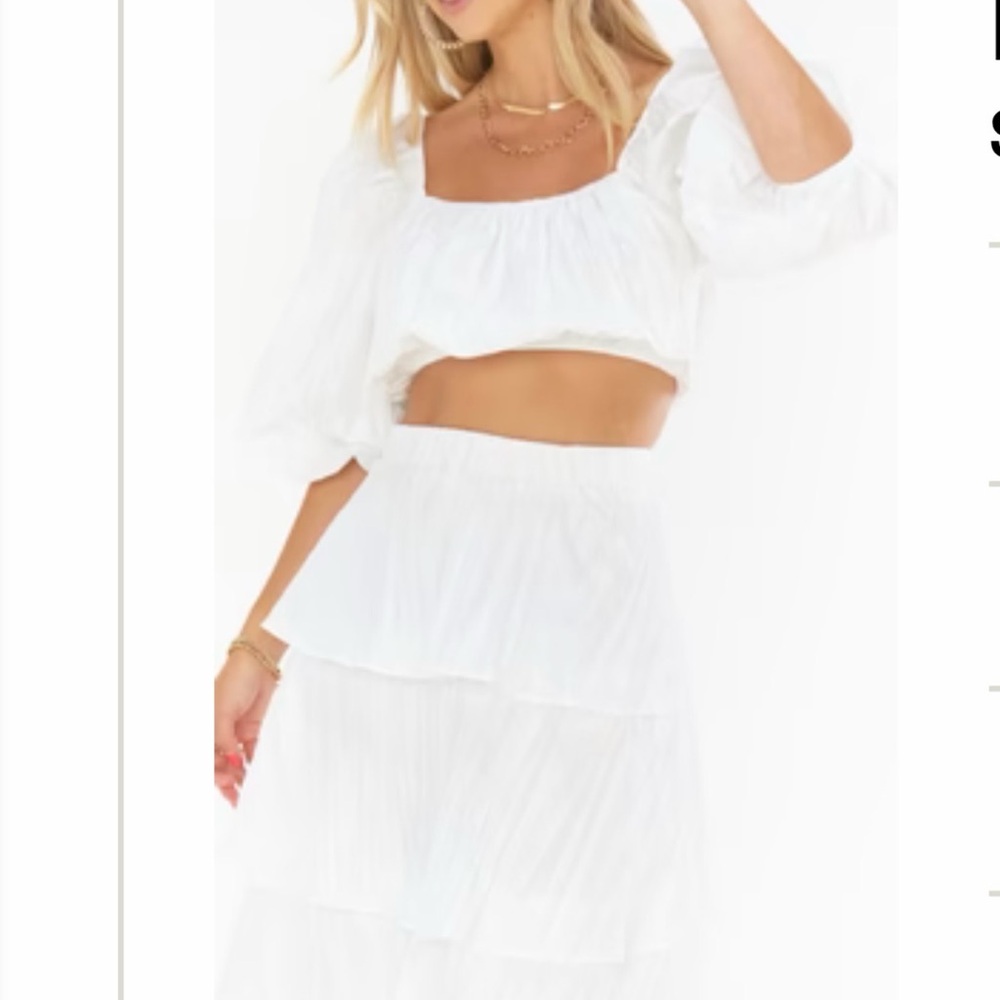 Show Me Your MuMu White Skirt Set- NWT